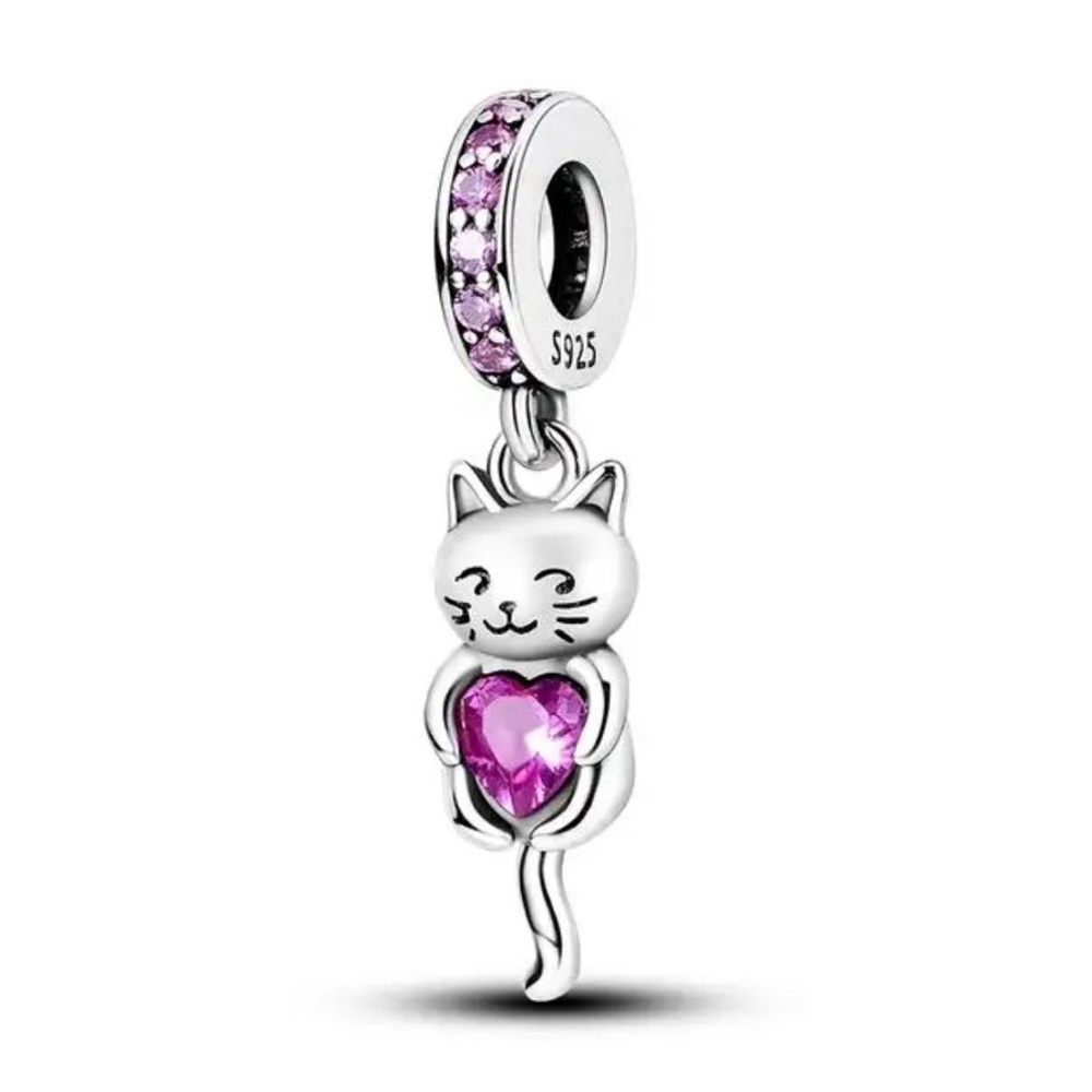 NEW cat dangle pandora style charm